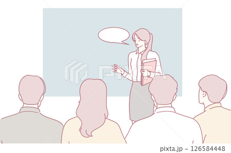 Delivering a Professional Presentation That Engages the Audience Effectively and Meaningfully 126584448