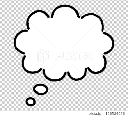 簡單的雲狀氣泡(白色背景) 簡單的雲狀氣泡(白色背景) 126584926