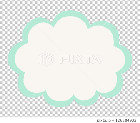 Simple cloud-shaped decorative frame Simple cloud-shaped decorative frame 126584932