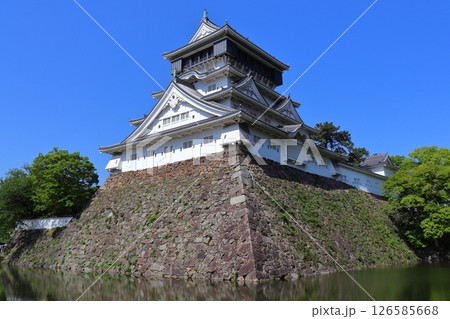 小倉城歴史の道から眺める本丸天守(福岡県北九州市) 小倉城歴史の道から眺める本丸天守(福岡県北九州市) 126585668