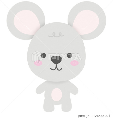 Tiny Cute Animal Mouse Kids Illustration style 126585901