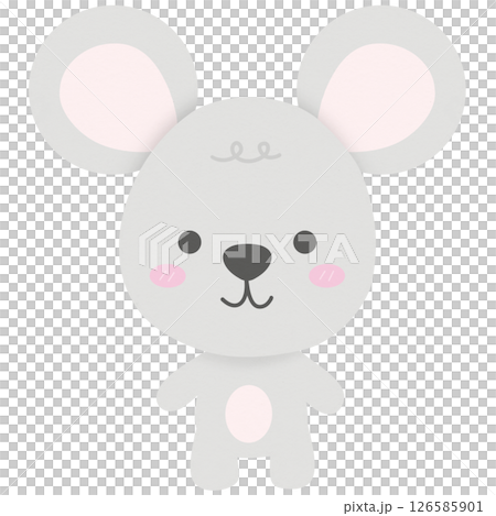 Tiny Cute Animal Mouse Kids Illustration style 126585901