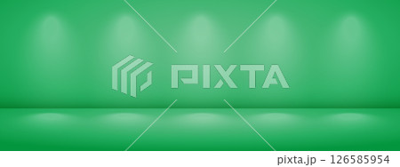 Limbo green background with light shadow. Abstract studio gradient bg. Modern banner with empty space. Vector illustration. 126585954