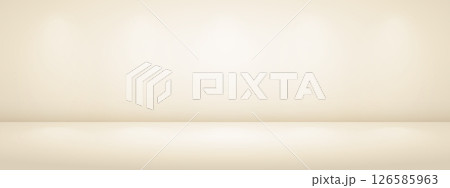 Limbo beige background with light shadow. Abstract studio gradient bg. Modern banner with empty space for advertising text. Vector illustration. 126585963