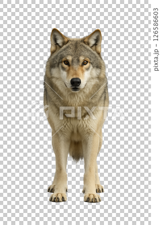 狼正面全身照片 126586603