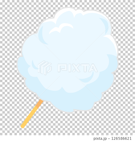 Simple white cotton candy illustration color 126586621