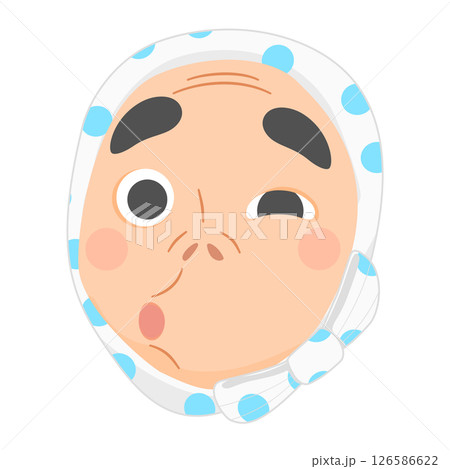 ひょっとこのお面のイラスト カラー ひょっとこのお面のイラスト カラー 126586622