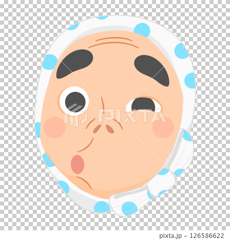 ひょっとこのお面のイラスト カラー ひょっとこのお面のイラスト カラー 126586622