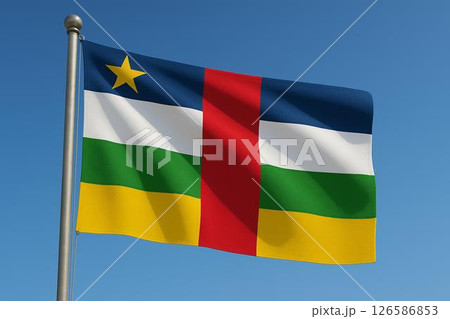 中央アフリカ共和国　国旗 126586853
