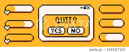 8 bit simple art icons.のイラスト素材 [126587101] - PIXTA