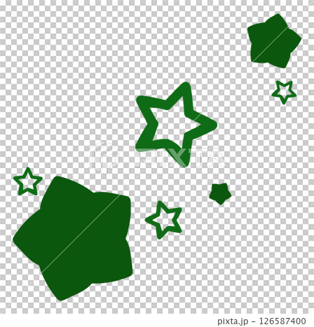 深綠色兩種恆星的插圖 126587400