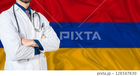 Armenia national health system. Armenia health and medical insurance concept 126587630