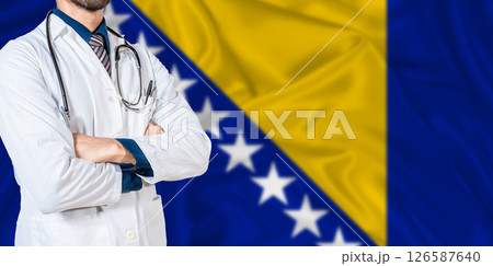 Bosnia national health system. Bosnia health and medical insurance concept Bosnia national health system. Bosnia health and medical insurance concept 126587640