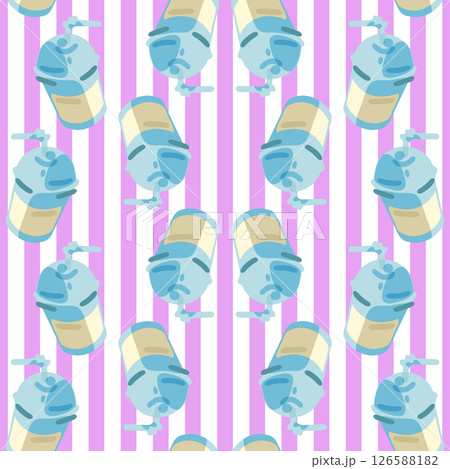 Striped Drink Cup Seamless Pattern Striped Drink Cup Seamless Pattern 126588182