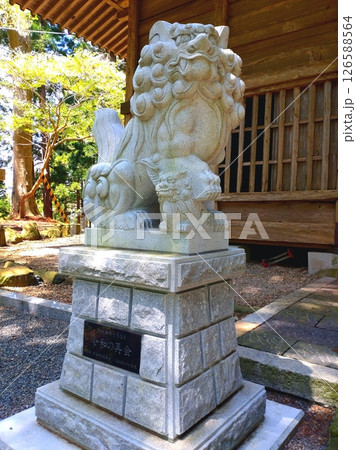 箟峯寺 狛犬(吽形) 126588564