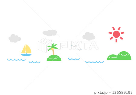 夏の背景イラスト 夏の背景イラスト 126589195