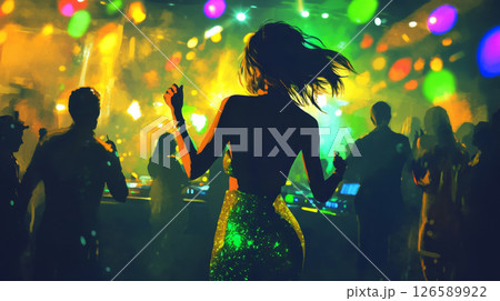 Vibrant DJ Party with Music, Dance, and Celebration 126589922