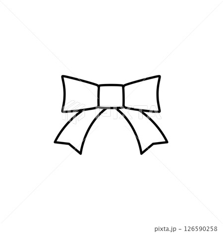 シンプルなリボンのイラスト シンプルなリボンのイラスト 126590258