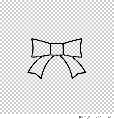 シンプルなリボンのイラスト シンプルなリボンのイラスト 126590258