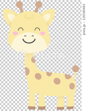 Giraffe Tiny Cute Animal Kids Illustration style 126590465