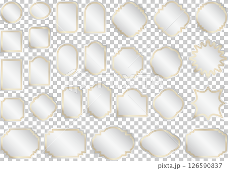 Label, triple line, 6 white 126590837