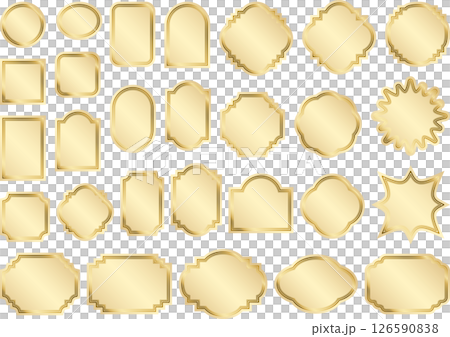 Label, triple line, 7 platinum 126590838