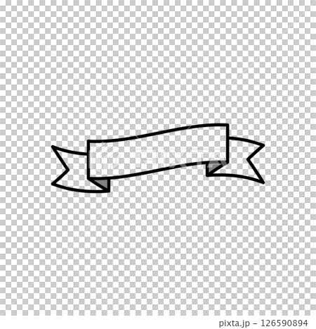 シンプルなリボンのイラスト 126590894