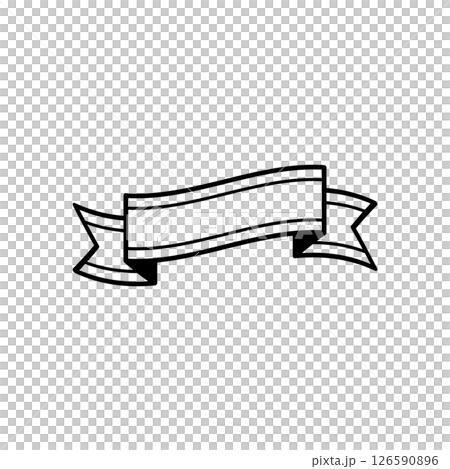シンプルなリボンのイラスト 126590896
