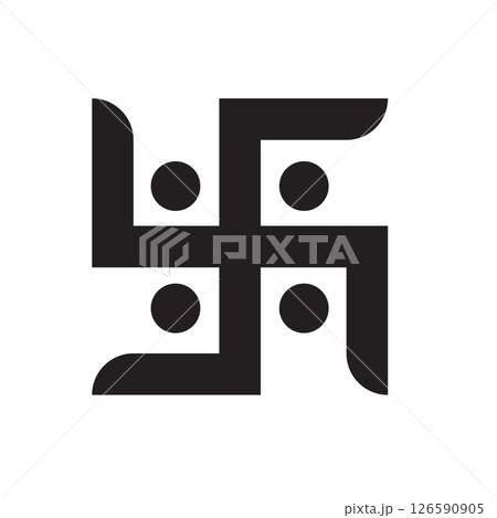 Swastika religious symbol icon  126590905