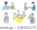 ビジネスイラストセット 126591175