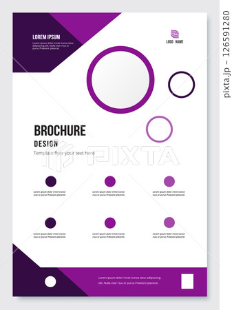 Modern business card template for presentation.	 126591280