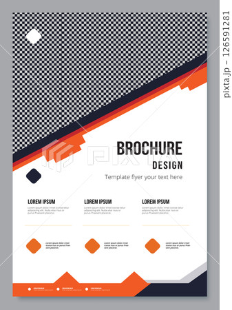 Corporate identity template with business flyer decoration.	 126591281