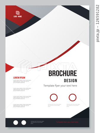 Corporate identity template with business flyer decoration.	 126591282