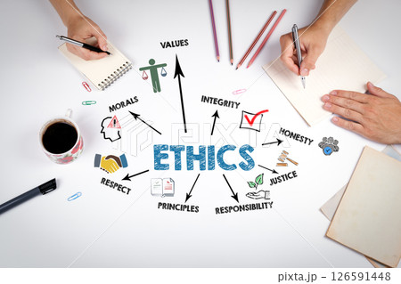 THICS Concept. The meeting at the white office table 126591448