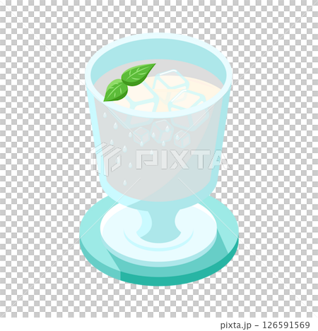 アイスミルク_アイソメトリックのイラスト 126591569