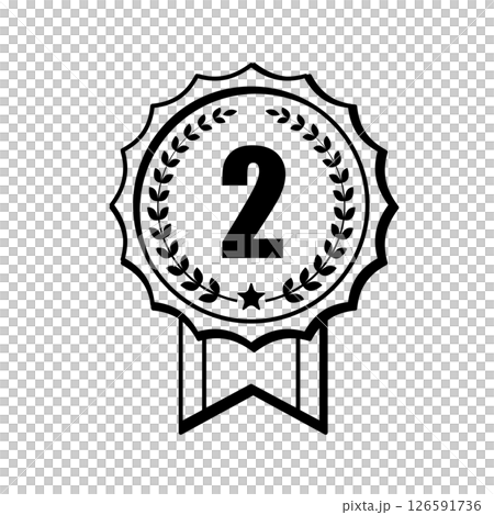 Simple ranking medal decorative frame illustration Simple ranking medal decorative frame illustration 126591736