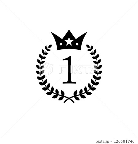 シンプルなランキングメダル装飾フレームイラスト 126591746
