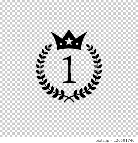 シンプルなランキングメダル装飾フレームイラスト 126591746