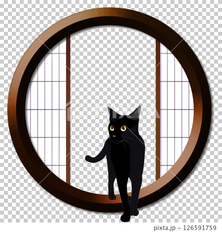 丸窓と猫 丸窓と猫 126591759