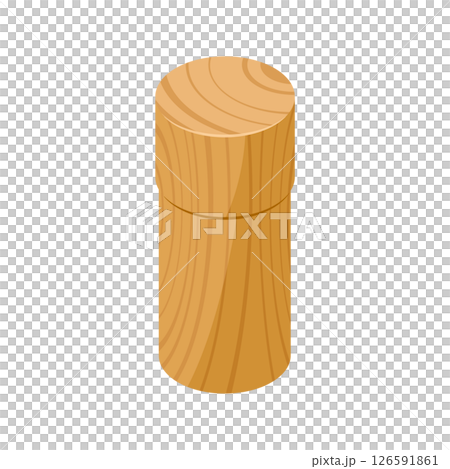 茶筒_アイソメトリックのイラスト 茶筒_アイソメトリックのイラスト 126591861