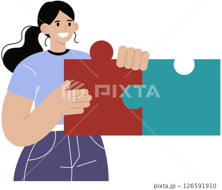 Hyperfocus idea, how to become more efficient. Intense form of mental concentration or visualization that focuses consciousness on a task. Combination of tasks. Flat vector illustration	 126591910