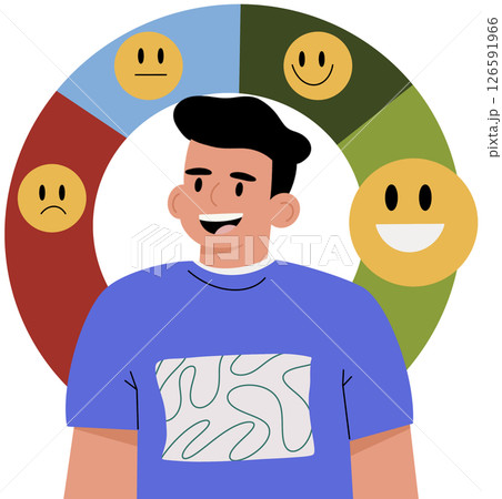 Soft skills concept. Employee with competent an approval and disapproval expression ability. Education, training and improvement for career building. Isolated flat vector illustration Soft skills concept. Employee with competent an approval and disapproval expression ability. Education, training and improvement for career building. Isolated flat vector illustration 126591966