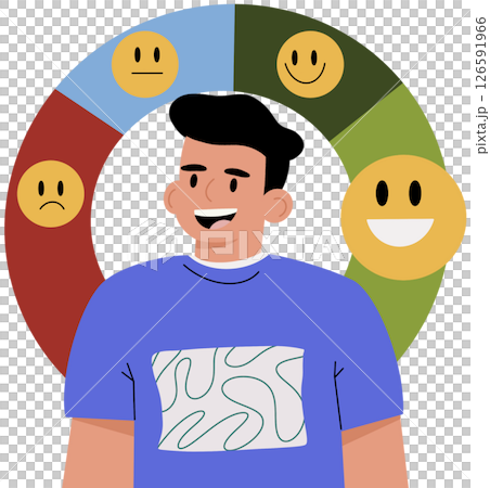 Soft skills concept. Employee with competent an approval and disapproval expression ability. Education, training and improvement for career building. Isolated flat vector illustration Soft skills concept. Employee with competent an approval and disapproval expression ability. Education, training and improvement for career building. Isolated flat vector illustration 126591966