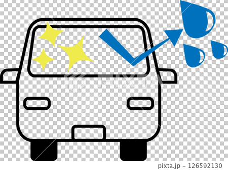 Simple image of water-repellent car windshield Simple image of water-repellent car windshield 126592130