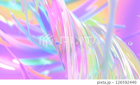 有機的に渦を巻くガラスのアブストラクト - レインボー 有機的に渦を巻くガラスのアブストラクト - レインボー 126592440