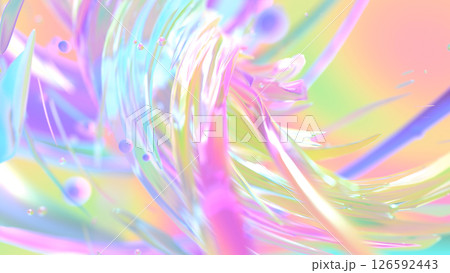 有機的に渦を巻くガラスのアブストラクト - レインボー 有機的に渦を巻くガラスのアブストラクト - レインボー 126592443
