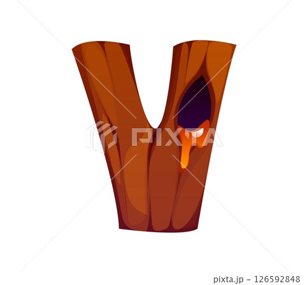Honey font type, tree hollow hive letter V. Honey bee farming English alphabet font sign, beekeeping farm vector typeset element. Sweet honey harvest kids ABC symbol or apiary agriculture type letter Honey font type, tree hollow hive letter V. Honey bee farming English alphabet font sign, beekeeping farm vector typeset element. Sweet honey harvest kids ABC symbol or apiary agriculture type letter 126592848