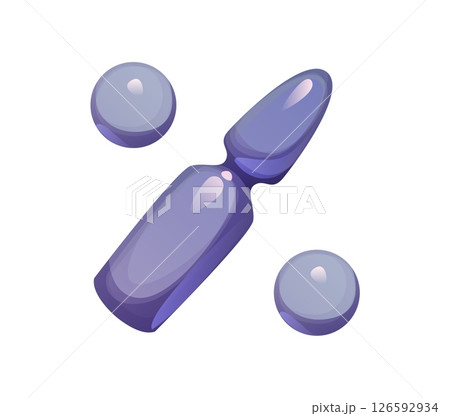 Hospital font, pharmaceutical ampoule punctuation percent symbol. Healthcare English font punctuation mark, medical pharmacy cartoon vector ABC typeset sign. Medicine English alphabet typeface symbol 126592934