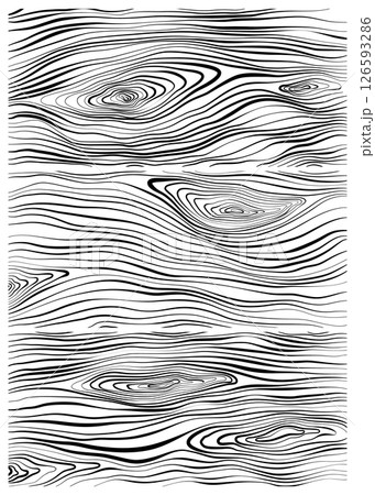 Wood texture. Clack wooden plank, cutting board, floor or table surface. Striped fiber textured background. Retro tree surface pattern in coloring style 126593286