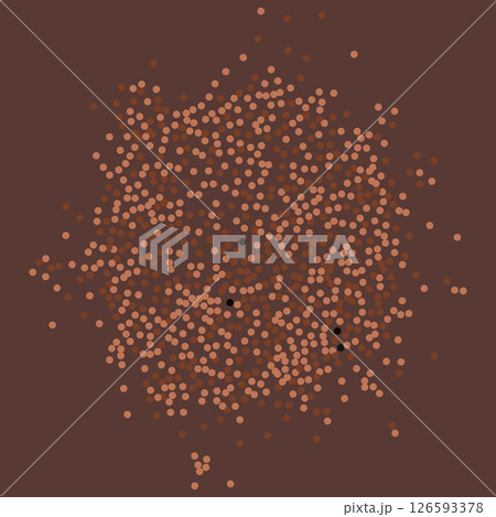 Circle created from brown dotted particles Circle created from brown dotted particles 126593378